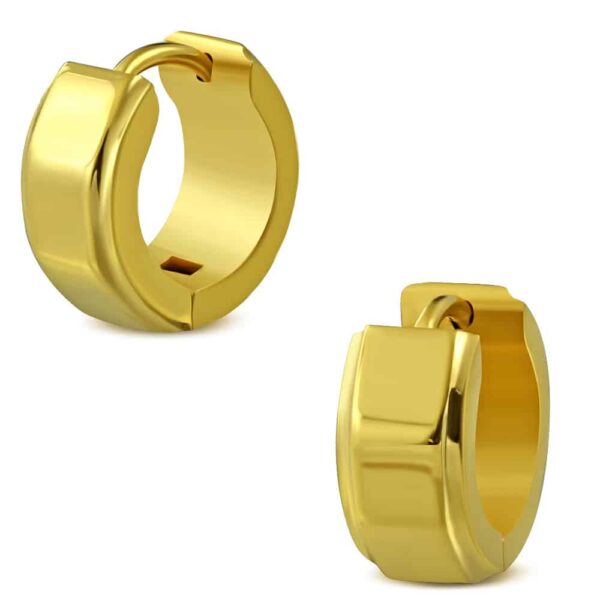 Arany színű gravírozható nemesacél fülbevaló 6 mm