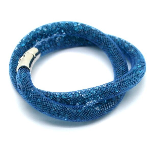 Luo cirkónia kristályos karlánc – Tenger kék színben