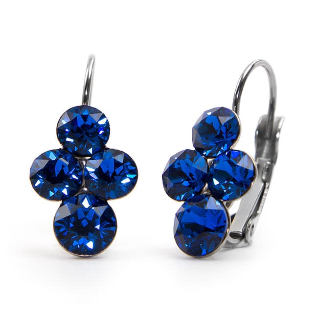images Fürt Swarovski® kristályos nemesacél fülbevaló - Capri Blue - Image 1