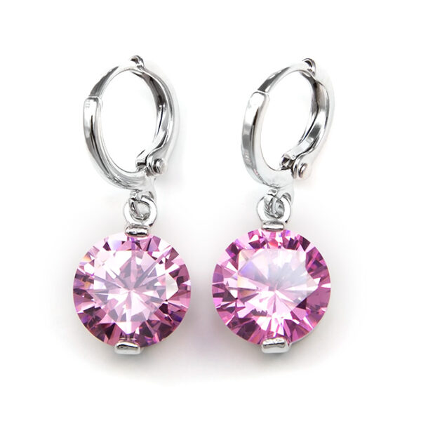 2.5 Karátos szimulált gyémánt Rózsaszín Kristályos Fülbevaló ajándék díszdobozban - Shelly