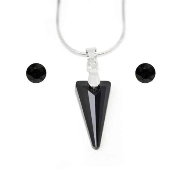 Swarovski® kristályos szett - Piramid 18 mm, Jet 