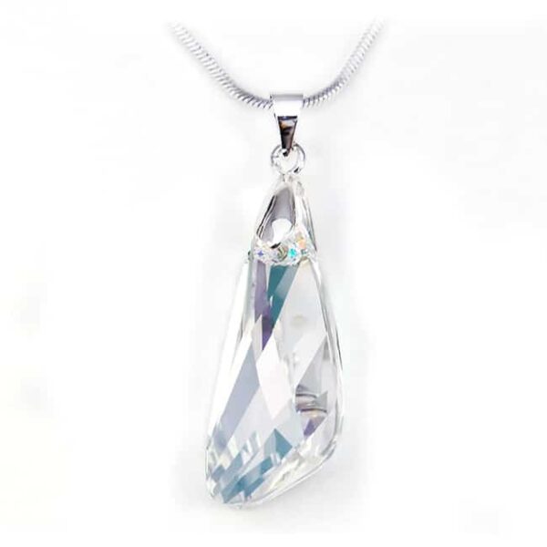 Swarovski® kristályos nemesacél nyaklánc - 23 mm - Szárny - Crystal