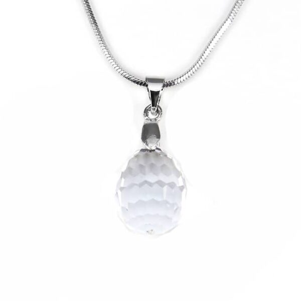 Swarovski® kristályos nemesacél nyaklánc - 15 mm - Bogyó - Crystal