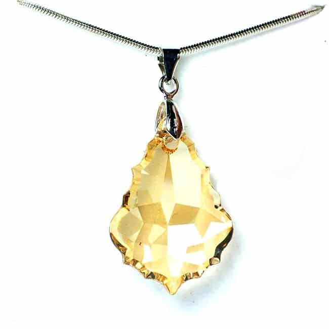 Swarovski® kristályos nemesacél nyaklánc - 22 mm - Mariat - Golden Shadow - 60 cm