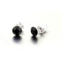 Fekete swarovski fülbevaló - 5 mm