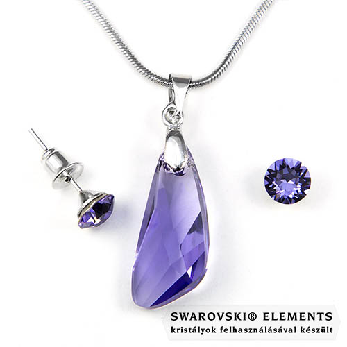Swarovski kristályos szett - Szárny 23 mm, Tanzanite + díszdoboz,Díszdoboz