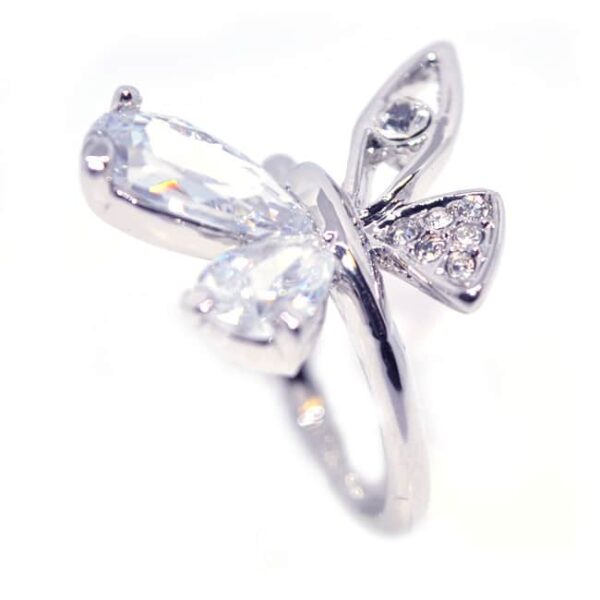 Pillangós kristályos gyűrű