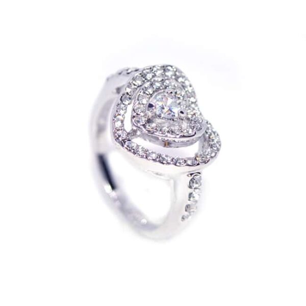 Szívbe Szív női kristályos gyűrű