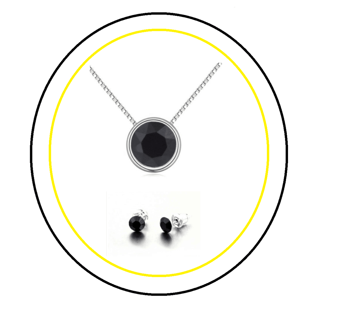 images Swarovski kristályos ékszerszett - Lóhere Silver Night