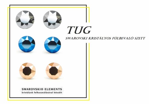 Swarovski kristályos ékszerszett - Lóhere Silver Night