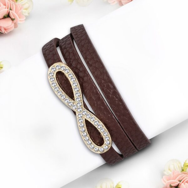 VÉGTELEN MEDÁLOS BŐR KARKÖTŐ KŐ BERAKÁSSAL