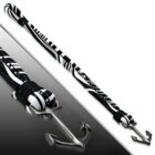 Zebra mintás bőr karkötő, horgony kapoccsal