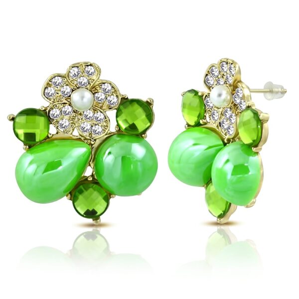 Virág alakú bizsu fülbevaló