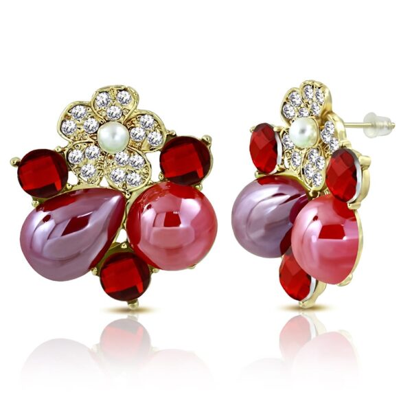 Virág alakú bizsu fülbevaló