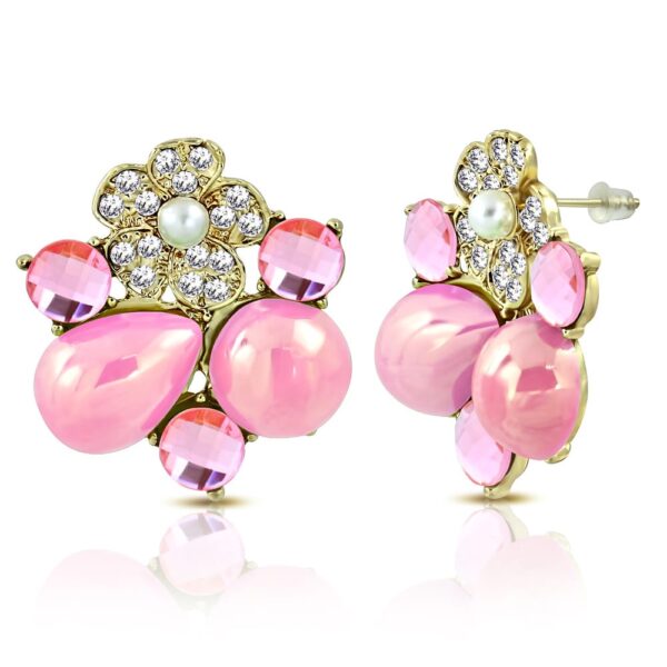 Virág alakú bizsu fülbevaló