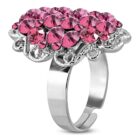 Állítható, ovális koktél gyűrűcirkónia kristállyal