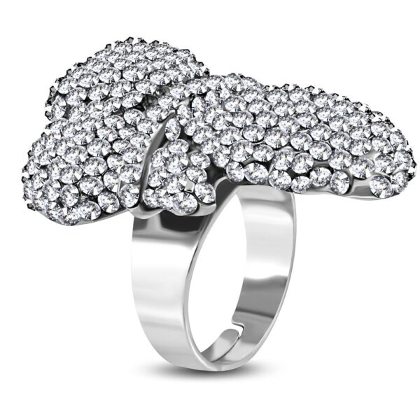 Állítható, pillangó formájú gyűrű cirkónia kristállyal