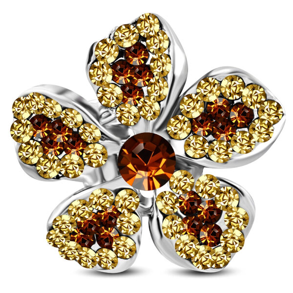 Virág formájú divat gyűrű, cirkónia kristállyal