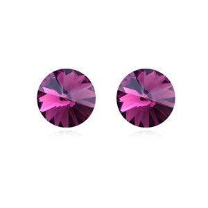 Purple Crystal kristályos fülbevaló 8 mm