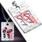 Ezüst és fekete színű, Yin-Yang mintás nemesacél  medál