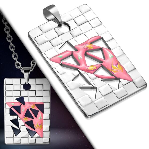 Ezüst és fekete színű, Yin-Yang mintás nemesacél  medál