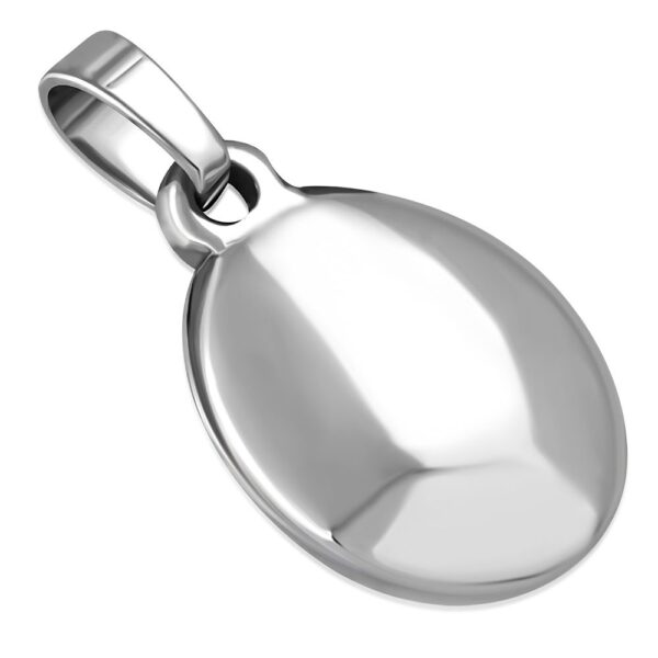 Gravírozható ovális nemesacél medál