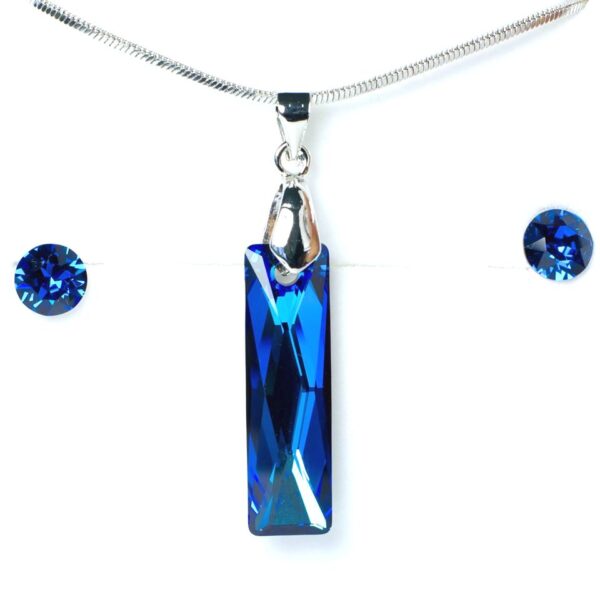 Swarovski ékszerszett | Bermuda Blue hasáb