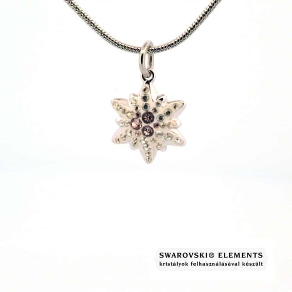 Színes Swarovski® kristályos nyaklánc - Havasi Gyopár Pavé Beads 14 mm