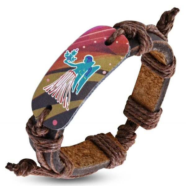 Horoszkópos bizsu bőr karkötő - Szűz