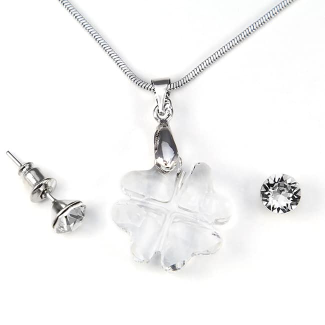 Swarovski kristályos ékszerszett - Lóhere 19 mm, Crystal