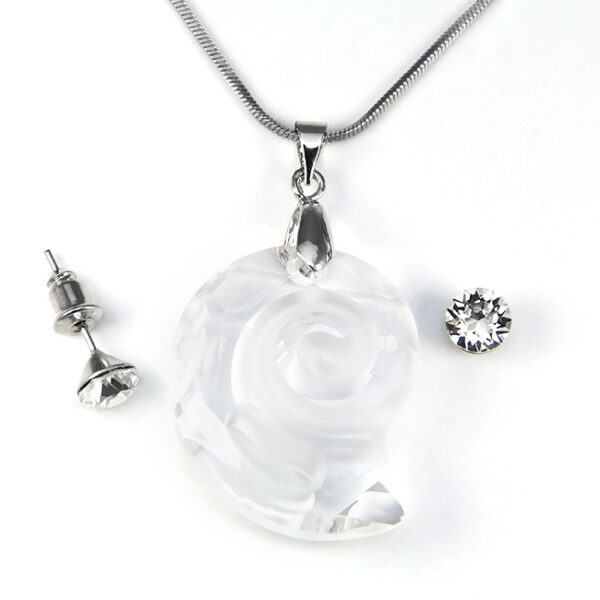 Swarovski kristályos ékszerszett - Csiga 28 mm, Crystal