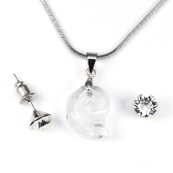 Swarovski kristályos ékszerszett - Csiga 14 mm, Crystal + díszdoboz