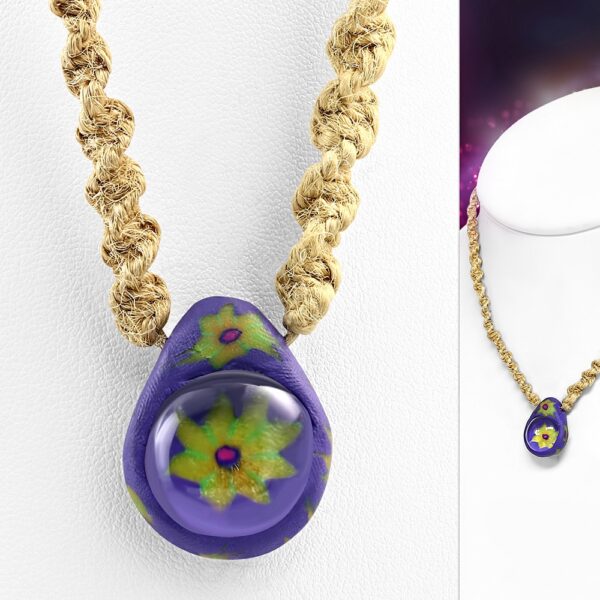 Amelia nyaklánc virágos medállal