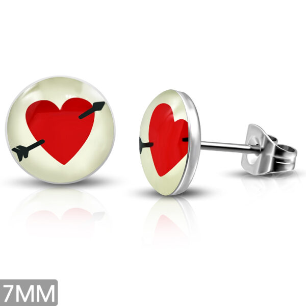 Ámor nyila mintájú pont nemesacél fülbevaló ékszer