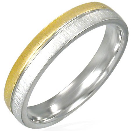 Arany és ezüst színű nemesacél gyűrű ékszer