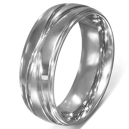 Ezüst színű  nemesacél gyűrű ékszer