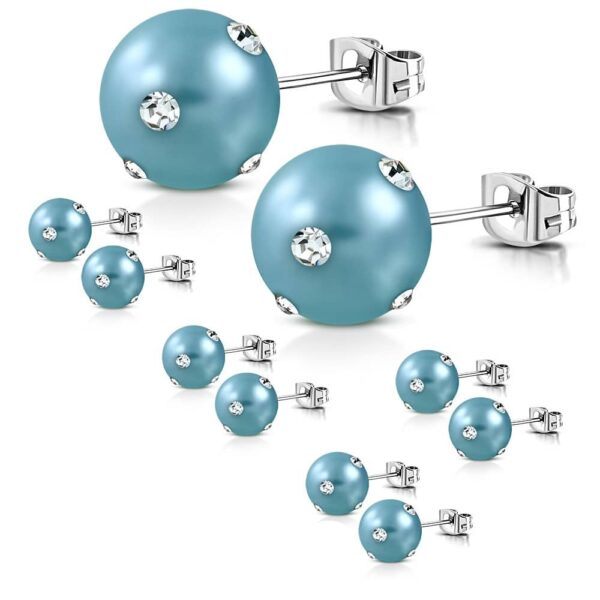 Piros színű gyöngy fülbevaló 