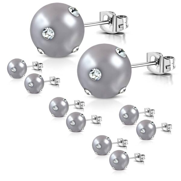 Piros színű gyöngy fülbevaló 