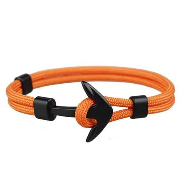 Narancs színű horgonyos karkötő