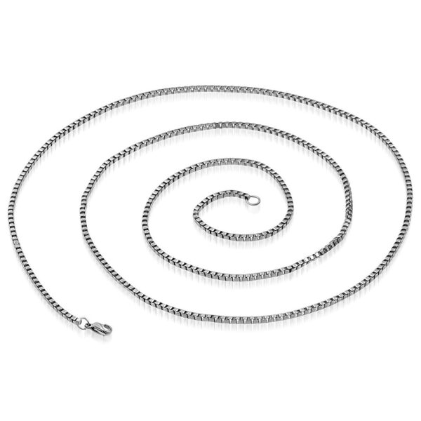 Ezüst színű nemesacél nyaklánc ékszer