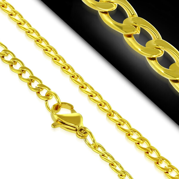 Arany színű nemesacél nyaklánc