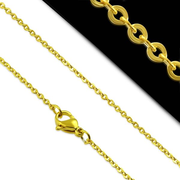 Arany színű nemesacél nyaklánc ékszer