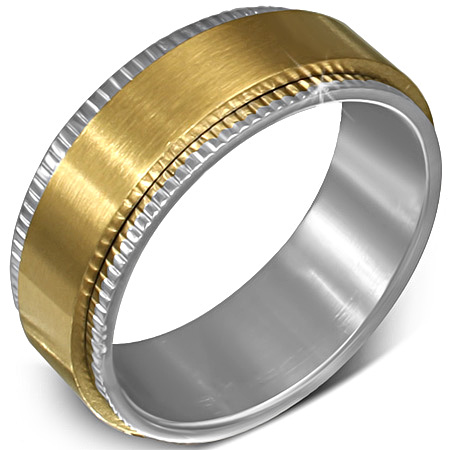 2 színű  nemesacél gyűrű ékszer