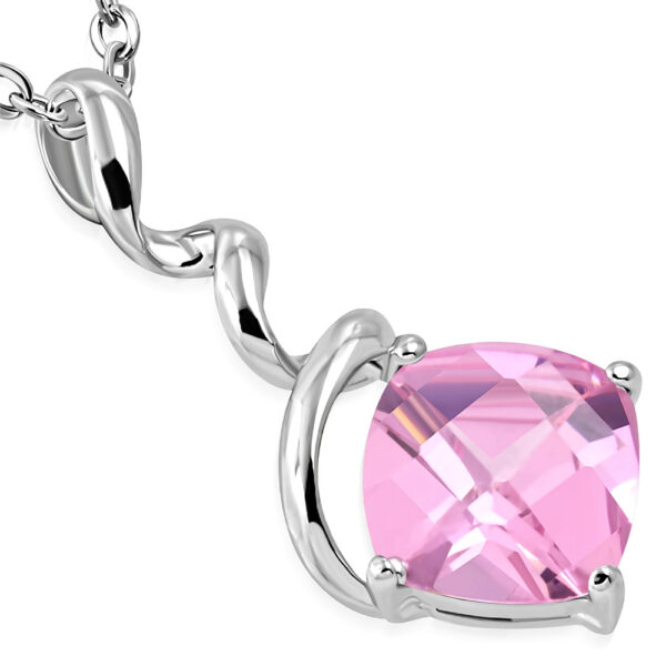 Cirkónia köves csavart medál ékszer