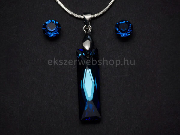 Swarovski ékszerszett | Bermuda Blue hasáb