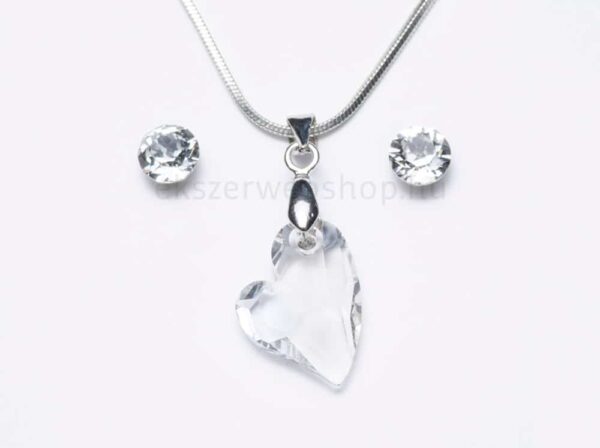 Swarovski kristályos ékszerszett - Ferde szív Crystal