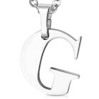 Ezüst színű, nemesacél "G" betű medál 