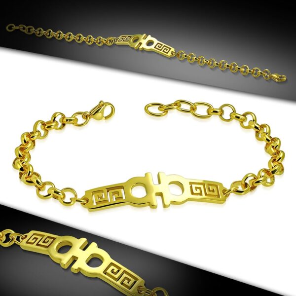 Arendal - Arany  színű nemesacél karlánc