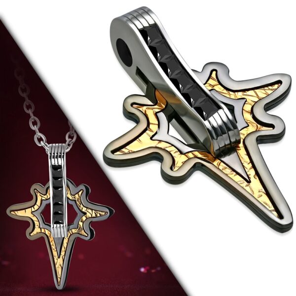 Három színű nemesacél medál