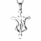 Ezüst színű, Skorpió horoszkóp nemesacél medál, cirkónia kristállyal